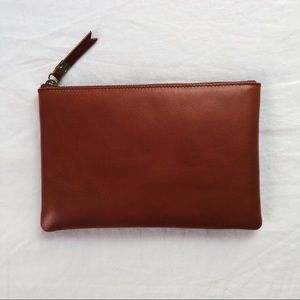 NWT Madewell leather pouch clutch